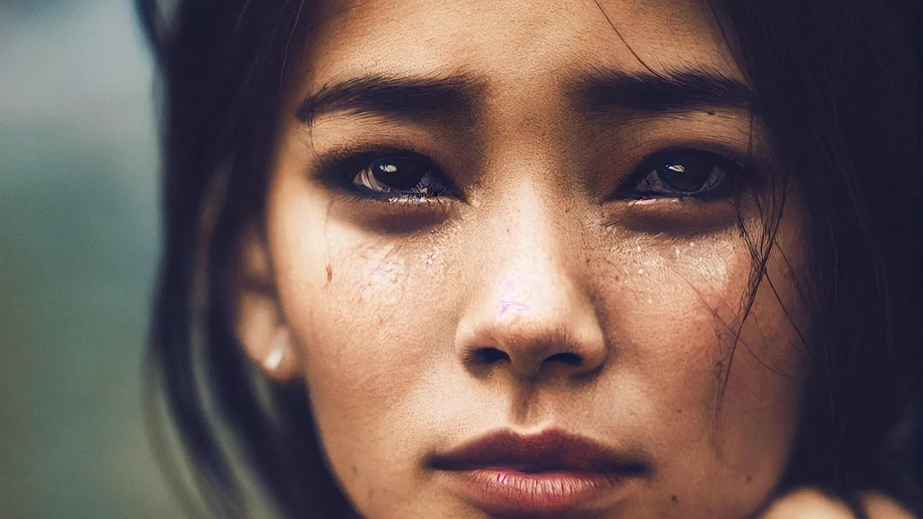 Crying wife. She mourns the damage of continual sin